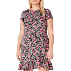Betsey Johnson Vintage Cheetah Rose Dress